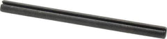 Made in USA - 1/4" Diam x 3-1/2" Long Slotted Spring Pin - Grade 1070-1090 Alloy Steel, Black Oxide Finish - Top Tool & Supply