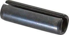 Made in USA - 5/16" Diam x 1" Long Slotted Spring Pin - Grade 1070-1090 Alloy Steel, Black Oxide Finish - Top Tool & Supply