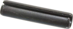 Made in USA - 5/16" Diam x 1-3/8" Long Slotted Spring Pin - Grade 1070-1090 Alloy Steel, Black Oxide Finish - Top Tool & Supply