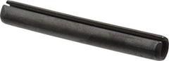 Made in USA - 5/16" Diam x 2-1/4" Long Slotted Spring Pin - Grade 1070-1090 Alloy Steel, Black Oxide Finish - Top Tool & Supply