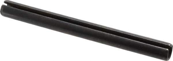 Made in USA - 5/16" Diam x 3-1/4" Long Slotted Spring Pin - Grade 1070-1090 Alloy Steel, Black Oxide Finish - Top Tool & Supply