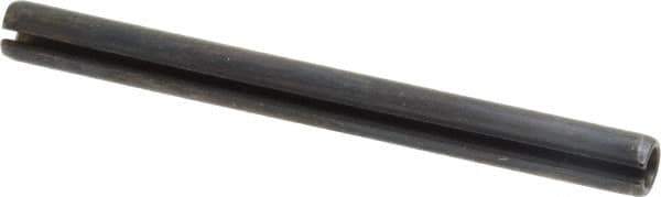 Made in USA - 5/16" Diam x 3-1/2" Long Slotted Spring Pin - Grade 1070-1090 Alloy Steel, Black Oxide Finish - Top Tool & Supply