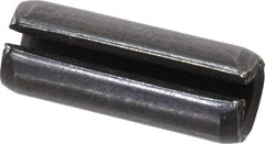 Made in USA - 3/8" Diam x 1" Long Slotted Spring Pin - Grade 1070-1090 Alloy Steel, Black Oxide Finish - Top Tool & Supply