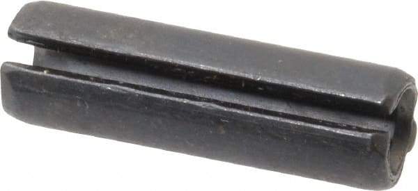 Made in USA - 3/8" Diam x 1-1/4" Long Slotted Spring Pin - Grade 1070-1090 Alloy Steel, Black Oxide Finish - Top Tool & Supply