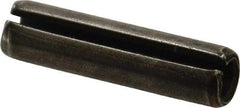 Made in USA - 3/8" Diam x 1-1/2" Long Slotted Spring Pin - Grade 1070-1090 Alloy Steel, Black Oxide Finish - Top Tool & Supply