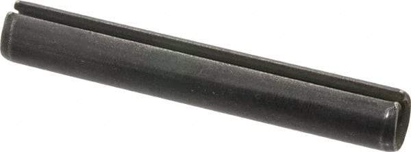 Made in USA - 3/8" Diam x 2-1/2" Long Slotted Spring Pin - Grade 1070-1090 Alloy Steel, Black Oxide Finish - Top Tool & Supply