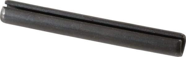 Made in USA - 3/8" Diam x 3" Long Slotted Spring Pin - Grade 1070-1090 Alloy Steel, Black Oxide Finish - Top Tool & Supply