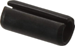 Made in USA - 7/16" Diam x 1" Long Slotted Spring Pin - Grade 1070-1090 Alloy Steel, Black Oxide Finish - Top Tool & Supply