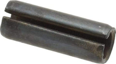 Made in USA - 7/16" Diam x 1-1/4" Long Slotted Spring Pin - Grade 1070-1090 Alloy Steel, Black Oxide Finish - Top Tool & Supply