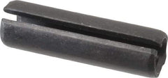 Made in USA - 7/16" Diam x 1-1/2" Long Slotted Spring Pin - Grade 1070-1090 Alloy Steel, Black Oxide Finish - Top Tool & Supply