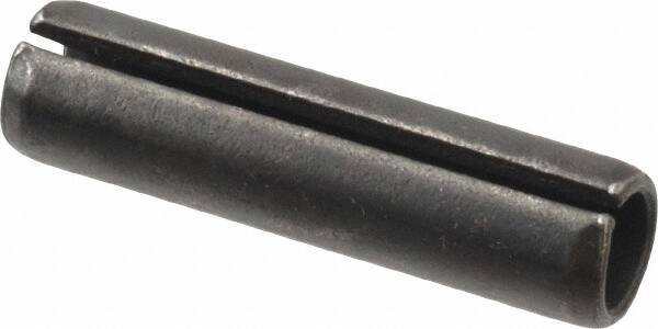 Made in USA - 7/16" Diam x 1-3/4" Long Slotted Spring Pin - Grade 1070-1090 Alloy Steel, Black Oxide Finish - Top Tool & Supply