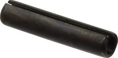 Made in USA - 7/16" Diam x 2" Long Slotted Spring Pin - Grade 1070-1090 Alloy Steel, Black Oxide Finish - Top Tool & Supply