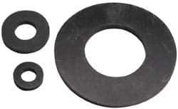 Made in USA - #12 Screw, Grade 60 Neoprene Standard Flat Washer - 0.195" ID x 7/16" OD, 0.108" Thick, Plain Finish - Top Tool & Supply