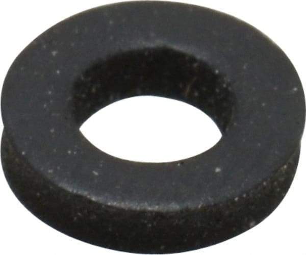 Made in USA - #6 Screw, Grade 60 Neoprene Standard Flat Washer - 0.12" ID x 1/4" OD, 0.077" Thick, Plain Finish - Top Tool & Supply