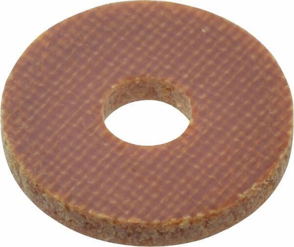 Made in USA - #6 Screw, Grade LE Phenolic Standard Flat Washer - 0.152" ID x 1/2" OD, 0.063" Thick, Plain Finish - Top Tool & Supply