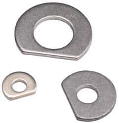 Made in USA - #10 Screw Size, 0.2" ID, 1008/1010 Steel Clipped Washer - 0.195 to 0.205" ID, 0.615 to 0.635" OD, 0.027 to 0.033" Thickness, Uncoated - Top Tool & Supply