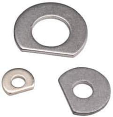 Made in USA - #3 Screw Size, 0.102" ID, 1008/1010 Steel Clipped Washer - 0.097 to 0.107" ID, 0.237 to 0.257" OD, 0.027 to 0.033" Thickness, Uncoated - Top Tool & Supply