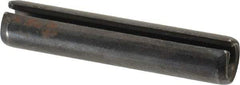 Made in USA - 1/2" Diam x 2-1/2" Long Slotted Spring Pin - Grade 1070-1090 Alloy Steel, Black Oxide Finish - Top Tool & Supply