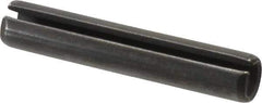 Made in USA - 1/2" Diam x 2-3/4" Long Slotted Spring Pin - Grade 1070-1090 Alloy Steel, Black Oxide Finish - Top Tool & Supply