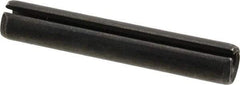 Made in USA - 1/2" Diam x 3" Long Slotted Spring Pin - Grade 1070-1090 Alloy Steel, Black Oxide Finish - Top Tool & Supply