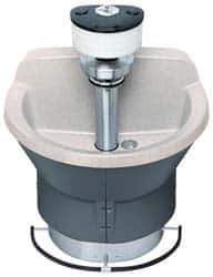 Bradley - Semi-Circular, Foot-Controlled, External Drain, 36" Diam, 3 Person Capacity, Bradstone, Wash Fountain - 1.25 GPM, 9" Bowl Depth, 29-1/4" High - Top Tool & Supply