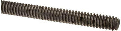 Value Collection - #10-24 UNC (Coarse), 3' Long, Low Carbon Steel Threaded Rod - Oil Finish Finish, Right Hand Thread - Top Tool & Supply