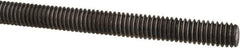 Made in USA - 5/16-18 UNC (Coarse), 3' Long, Low Carbon Steel Threaded Rod - Oil Finish Finish, Right Hand Thread - Top Tool & Supply