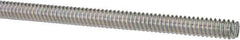 Value Collection - #10-24 UNC (Coarse), 3' Long, Low Carbon Steel Threaded Rod - Zinc-Plated Finish, Right Hand Thread - Top Tool & Supply