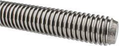 Keystone Threaded Products - 1-1/4-5 Acme, 3' Long, Low Carbon Steel General Purpose Acme Threaded Rod - Oil Finish Finish, Right Hand Thread, 2G Fit - Top Tool & Supply