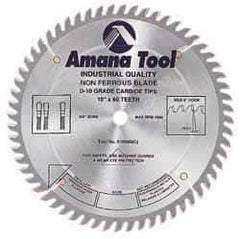 Amana Tool - 10" Diam, 5/8" Arbor Hole Diam, 80 Tooth Wet & Dry Cut Saw Blade - Carbide-Tipped, Standard Round Arbor - Top Tool & Supply