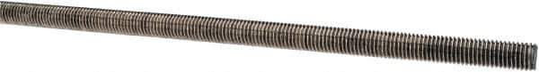 Made in USA - 1/4-28 UNF (Fine), 3' Long, Stainless Steel Threaded Rod - Right Hand Thread - Top Tool & Supply