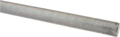 Made in USA - 5/8-18 UNF (Fine), 3' Long, Low Carbon Steel Threaded Rod - Zinc-Plated Finish, Right Hand Thread - Top Tool & Supply