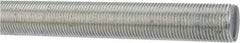 Made in USA - 7/8-14 UNF (Fine), 3' Long, Low Carbon Steel Threaded Rod - Zinc-Plated Finish, Right Hand Thread - Top Tool & Supply