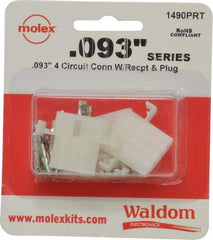 Molex - 4 Circuit, 4 AWG, 0.093 Inch Pin Diameter, Modular Receptacle Plug Connector Package - RoHS Compliant - Top Tool & Supply