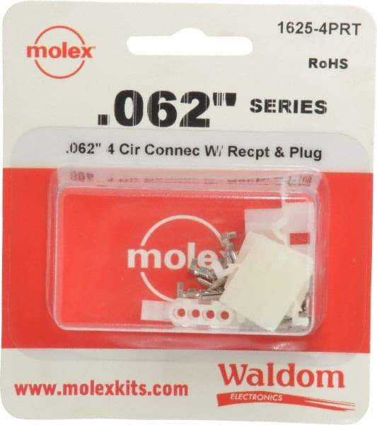 Molex - 4 Circuit, 4 AWG, 0.062 Inch Pin Diameter, Modular Receptacle Plug Connector Package - RoHS Compliant - Top Tool & Supply