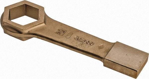 Ampco - 2-3/16" 6 Point Striking Box Wrench - Single End, 11-1/2" OAL, Aluminum Bronze - Top Tool & Supply