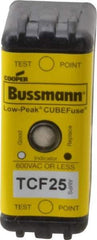 Cooper Bussmann - 300 VDC, 600 VAC, 25 Amp, Time Delay General Purpose Fuse - Plug-in Mount, 1-7/8" OAL, 100 at DC, 200 (CSA RMS), 300 (UL RMS) kA Rating - Top Tool & Supply