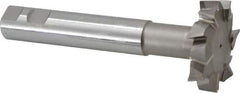 Interstate - 2-1/2" Cut Diam, 5/8" Cut Width, 23mm Neck Diam, 1" Shank Diam, 6-5/8" OAL, M42 Cobalt T-Slot Cutter - Staggered Teeth, 12 Teeth - Top Tool & Supply