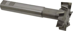 Interstate - 2-1/2" Cut Diam, 1" Cut Width, 23mm Neck Diam, 1" Shank Diam, 6-5/8" OAL, M42 Cobalt T-Slot Cutter - Staggered Teeth, 12 Teeth - Top Tool & Supply