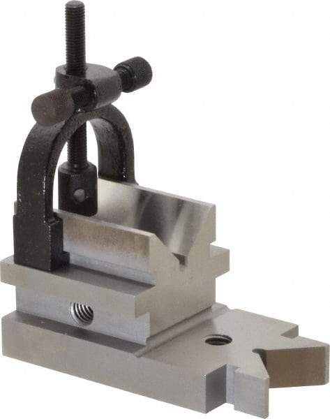 TESA Brown & Sharpe - 1-5/16" Max Capacity, 90° Angle, Steel V-Block - 3-19/32" Long x 1-7/8" Wide x 1-7/8" High, Sold as Individual - Top Tool & Supply