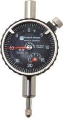 TESA Brown & Sharpe - 1/4" Range, 0-25-0 Dial Reading, 0.0005" Graduation Dial Drop Indicator - 1-11/16" Dial, 0.05" Range per Revolution, Revolution Counter - Top Tool & Supply