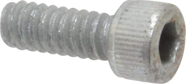 Value Collection - #6-32 UNC Hex Socket Drive, Socket Cap Screw - Alloy Steel, Zinc-Plated Finish, Fully Threaded, 3/8" Length Under Head - Top Tool & Supply