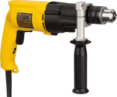 DeWALT - 120 Volt 1/2" Keyed Chuck Electric Hammer Drill - 0 to 19,000 & 0 to 46,000 BPM, 0 to 1,100 & 0 to 2,700 RPM, Reversible - Top Tool & Supply