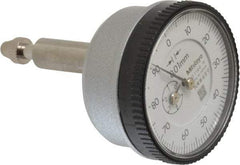 Mitutoyo - 5mm Range, 0-100 Dial Reading, 0.01mm Graduation Dial Drop Indicator - 1.5354" Dial, 1mm Range per Revolution, 0.016mm Accuracy - Top Tool & Supply