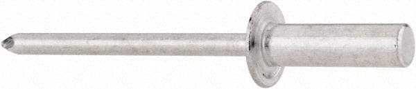 RivetKing - Size 66 Dome Head Aluminum Closed End Sealing Blind Rivet - Aluminum Mandrel, 0.251" to 3/8" Grip, 3/8" Head Diam, 0.192" to 0.196" Hole Diam, 0.656" Length Under Head, 3/16" Body Diam - Top Tool & Supply