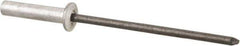 RivetKing - Size 46 Dome Head Aluminum Closed End Sealing Blind Rivet - Steel Mandrel, 0.313" to 3/8" Grip, 1/4" Head Diam, 0.129" to 0.133" Hole Diam, 0.61" Length Under Head, 1/8" Body Diam - Top Tool & Supply