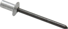 RivetKing - Size 62 Dome Head Aluminum Closed End Sealing Blind Rivet - Steel Mandrel, 0.02" to 1/8" Grip, 3/8" Head Diam, 0.192" to 0.196" Hole Diam, 0.406" Length Under Head, 3/16" Body Diam - Top Tool & Supply