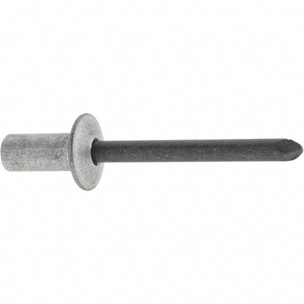 RivetKing - Size 84 Dome Head Aluminum Closed End Sealing Blind Rivet - Steel Mandrel, 1/8" to 1/4" Grip, 1/2" Head Diam, 0.257" to 0.261" Hole Diam, 0.57" Length Under Head, 1/4" Body Diam - Top Tool & Supply