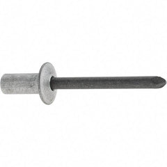 RivetKing - Size 84 Dome Head Aluminum Closed End Sealing Blind Rivet - Steel Mandrel, 1/8" to 1/4" Grip, 1/2" Head Diam, 0.257" to 0.261" Hole Diam, 0.57" Length Under Head, 1/4" Body Diam - Top Tool & Supply