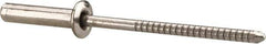 RivetKing - Size 46 Dome Head Stainless Steel Closed End Sealing Blind Rivet - Stainless Steel Mandrel, 0.313" to 3/8" Grip, 1/4" Head Diam, 0.129" to 0.133" Hole Diam, 0.61" Length Under Head, 1/8" Body Diam - Top Tool & Supply